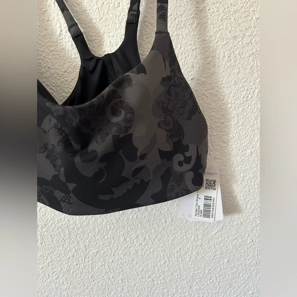 Wunder Train Strappy Racer Bra - Hidden Heritage Lace Black sz 6 - Picture 5 of 10